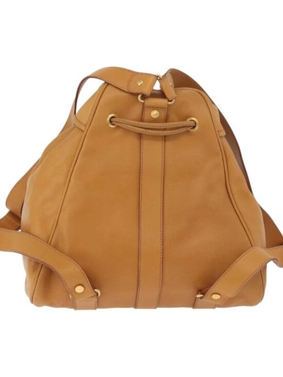 GUCCI Backpack Leather Beige Gold 003 58 0008 Auth 182383 main image 9